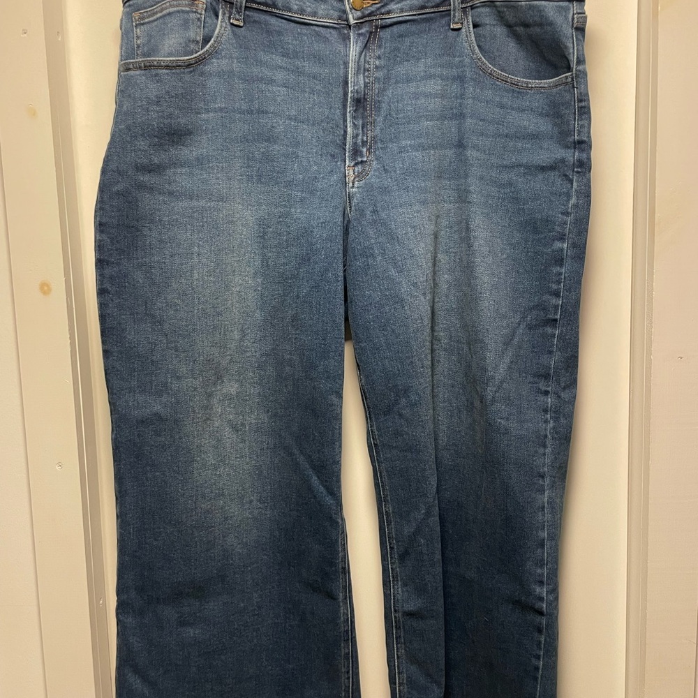 Just USA Women's Straight, Wide Leg Blue Jeans